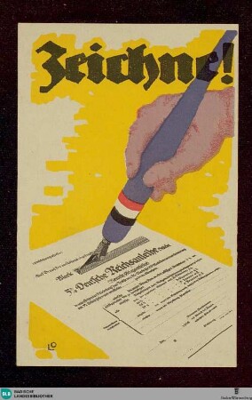 Zeichne! 5% Deutsche Reichsanleihe Stücke : (Neunte Kriegsanleihe)