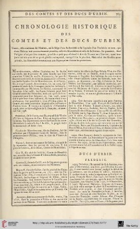 Chronologie historique des comtes et des ducs d’Urbin