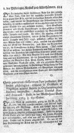 Clavis poetarum classicorum. P.II.