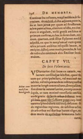Caput VII. De locis Voluntariis.