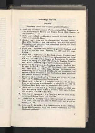 Genealogie von 1742