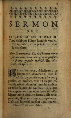 Sermons Sur Les Evangiles Du Carême, Et Sur Divers Sujets De Morale : Avec Trois Panegyriques & deux Oraisons funebres, 4