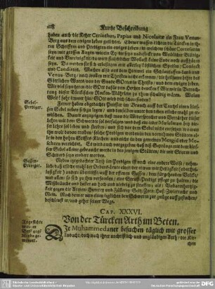 Cap. XXXVI. Von der Türcken Arth im Beten