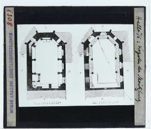 Halle (Saale), Moritzburg,Halle (Saale), Magdalenenkapelle auf der Moritzburg : Grundriss, Horizontalschnitt