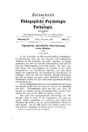 Eigenartige sprachliche Entwicklung eines Kindes