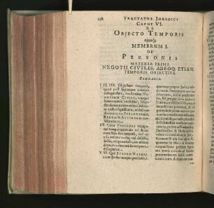 Caput VI. De Objecto Temporis ...