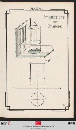 Pl. XXXVIII Projections d’un Cylindre