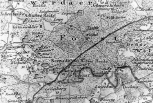 Bernsdorf. Atlas von Schlesien, Kreis Hoyerswerda, Verlag C. Flemming/Glogau, um 1850