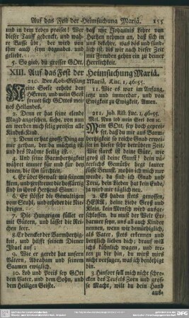 XIII. Auf das Fest der Heimsuchung Mariä