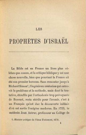 Les prophètes d'Israël