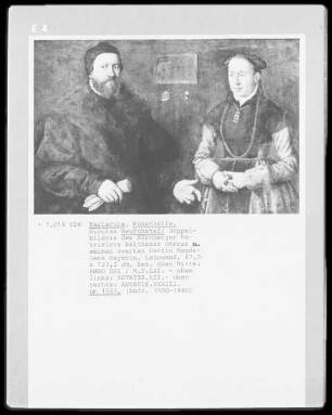 Doppelbildnis des Nürnberger Patriziers Balthasar Dörrer und seiner zweiten Gattin Magdalena Bayerin