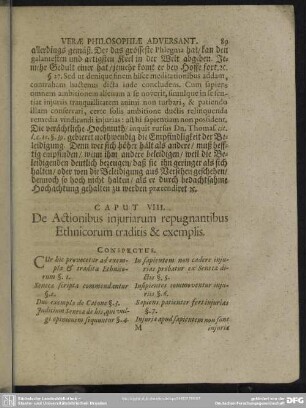 Caput VIII. De Actionibus iniuriarum repugnantibus Ethnicorum traditis & exemplis
