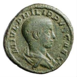 Münze, Sesterz, 244 - 246 n. Chr.