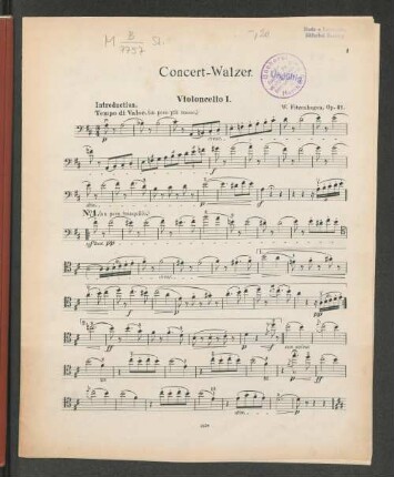 Concert-Walzer. Violoncello I.