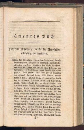 Zweytes Buch. Entfernte Ursachen, welche die Revolution allmählig vorbereiteten