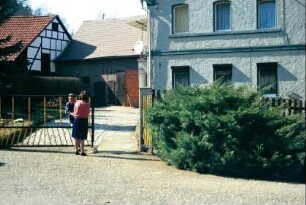 Hof, in dem sich früher die Böttcherei Axt befand, Werkstatt hinten links