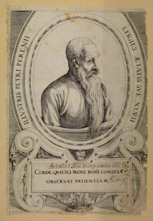 Brustbild des ungarischen Aristokraten Peter Perenyi im Profil nach rechts
