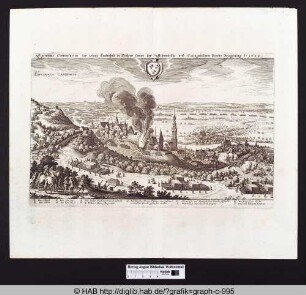 Eigentliche Contrafactur der Statt Landtshut in Bayern sampt der Schwedisch. und Evangelischen Bunds Belägerung Anno 1634
