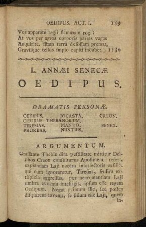 L. Annæi Senecæ Oedipus.