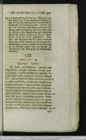 CIX Eod. c. 56 - 58 Quinque sensus