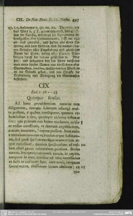 CIX Eod. c. 56 - 58 Quinque sensus