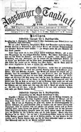 Augsburger Tagblatt. 1860,9/12 = Jg. 31