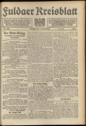 Ausgabe vom Freitag, den 17. Dezember 1915.