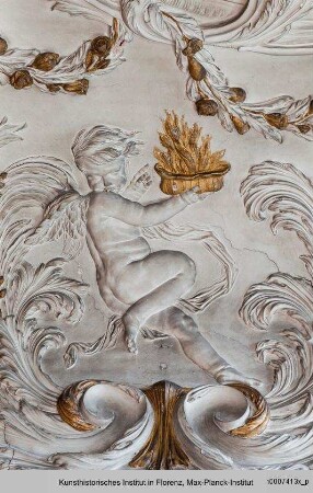 Putti : Putti als Allegorien der Elemente : Putto mit Feuertopf als Allegorie des Feuers