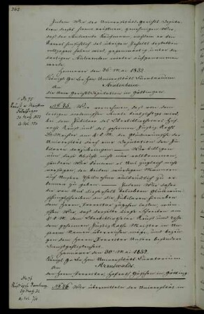Jubiläen der Professoren Reuß und Meister.