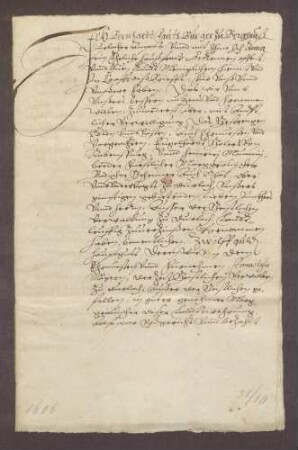 Gültbrief von Bernhard Faut und seiner Frau Anna von Berghausen gegen die geistliche Verwaltung Durlach