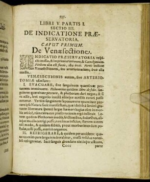 Sectio III. De Indicatione Præservatoria.