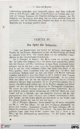 Capitel IV: Das Opfer der Iphigenia