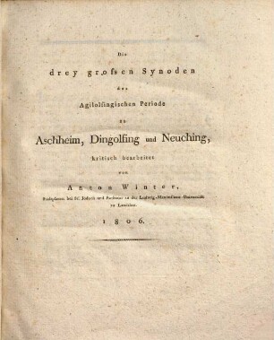 Sammlung der kleinen Schriften gemischten, meistens historischen Inhalts, Bd. 1
