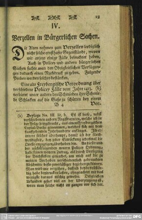 IV. Verzellen in Bürgerlichen Sachen