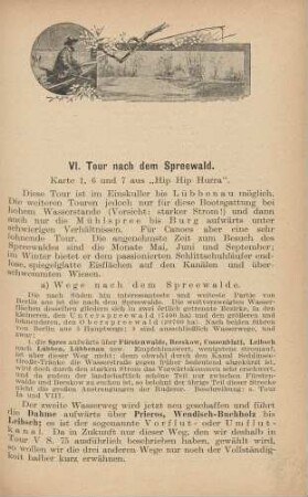 VI. Tour nach dem Spreewald