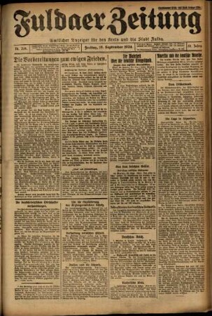 Ausgabe vom Freitag, den 19. September 1924.