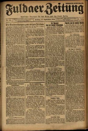 Ausgabe vom Freitag, den 19. September 1924.