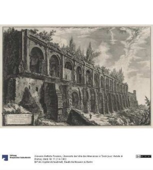 Überreste der Villa des Maecenas in Tivoli (aus: Vedute di Roma)