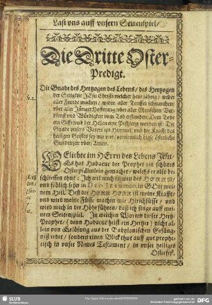 Die Dritte Oster-Predigt