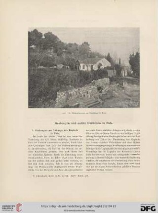 Grabungen und antike Denkmale in Pola