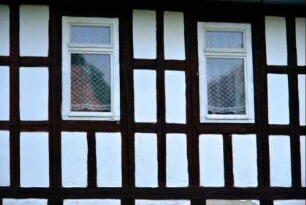 Detail einer Fachwerkfassade