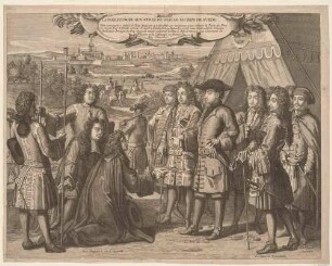 Leipzig, Ranstädter Frieden, Schlüsselübergabe von Leipzig an Karl II. von Schweden, 1706, in Markranstädt bei Dresden?