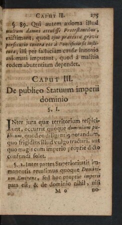 Caput III. De publico Statuum imperii dominio