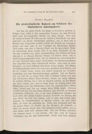Drittes Kapitel. Die niederländische Malerei am Schlusse des fünfzehnten Jahrhunderts.
