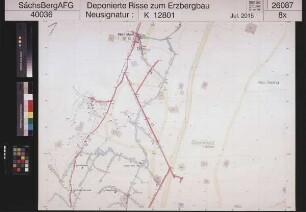 Gewerkschaft Zinnwalder Bergbau, Altenberg/Osterzgebirge; Grubenbetrieb Zinnwald in Sachsen und Sudetengau - Grubenbetriebskarte