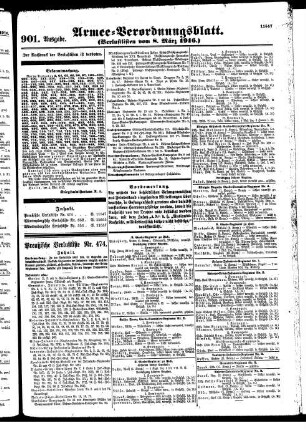 901. Ausgabe. Mittwoch, 8. März 1916