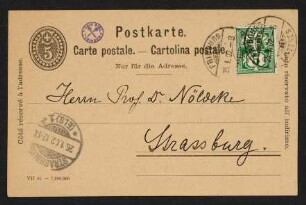 Postkarte vom 25./26.01.1902