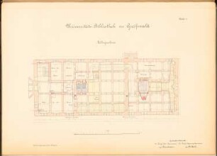 Universität Greifswald Bibliothek: Grundriss KG 1:100