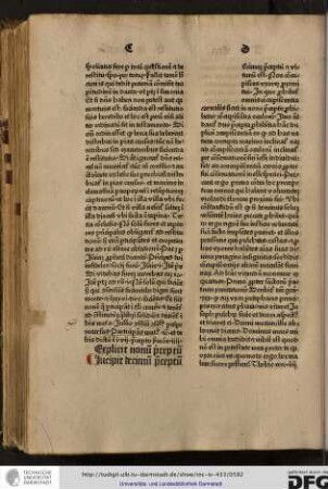 Incipit decimum preceptum.
