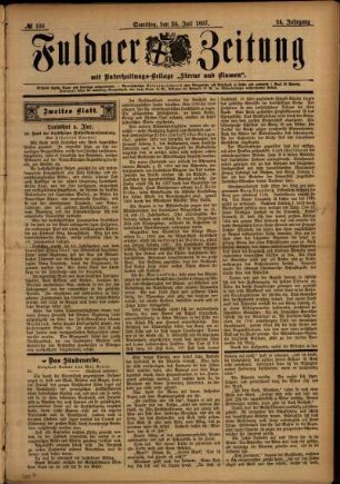 Zweite Ausgabe vom Samstag, den 24. Juli 1897.